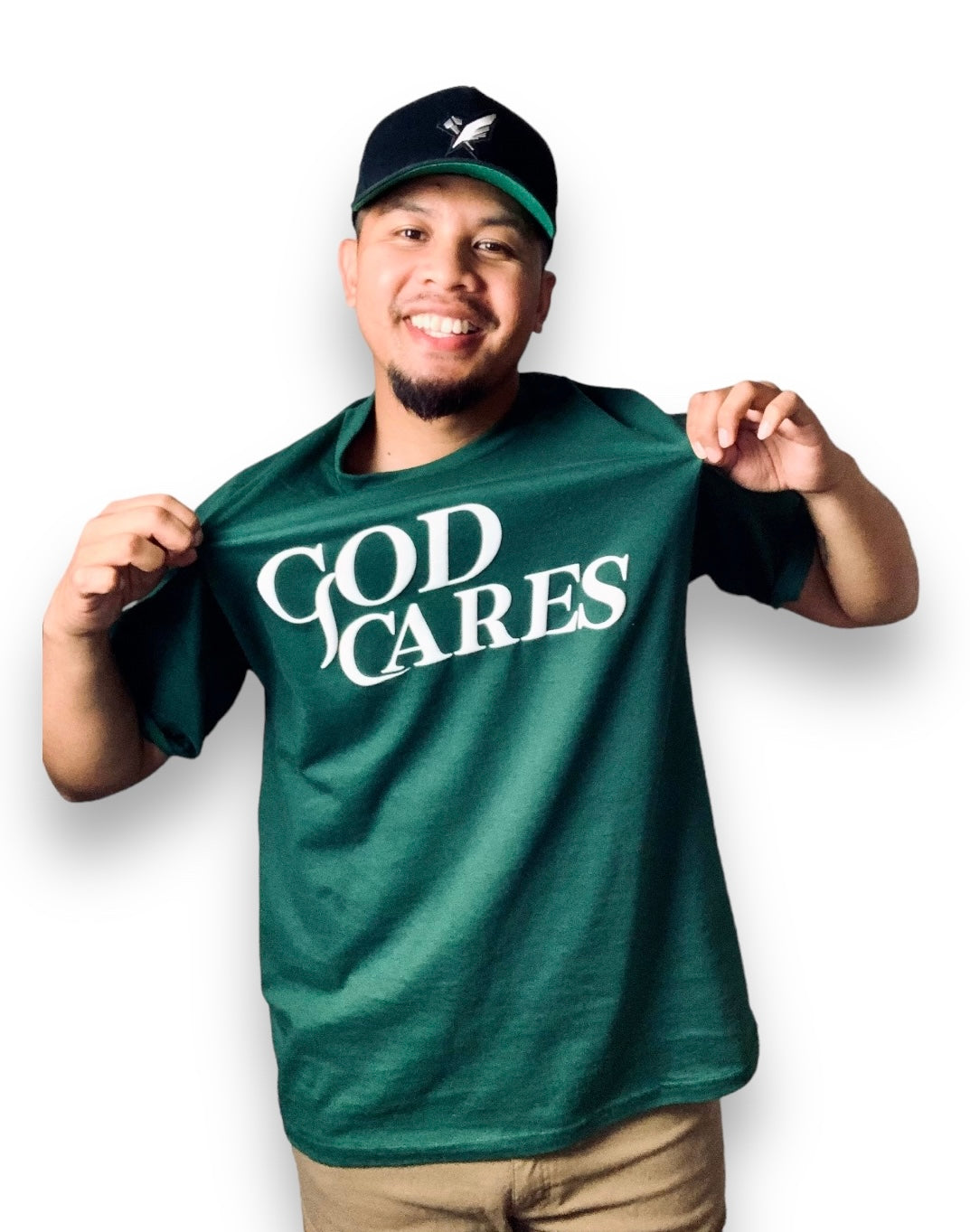 GC "God Cares" OG Forest Green T-Shirt