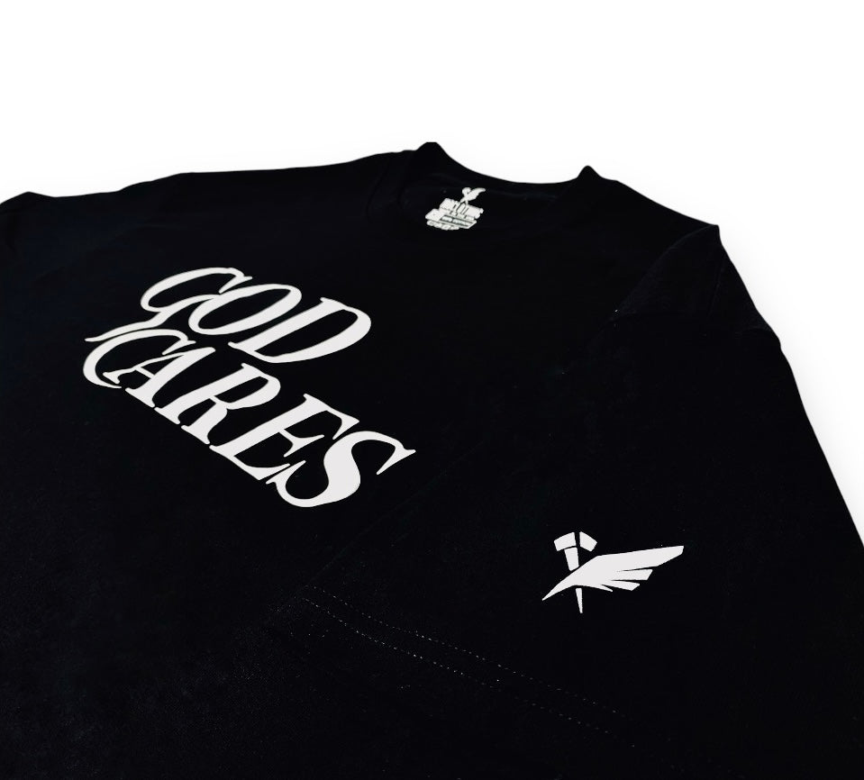 GC "God Cares" OG Black and White T-Shirt