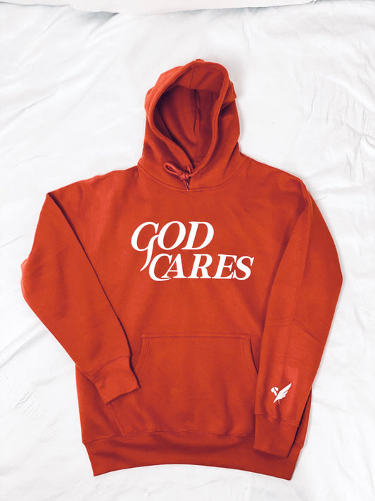 🔥 Limited stock left! 🔥GC "God Cares" Clay Hoodie