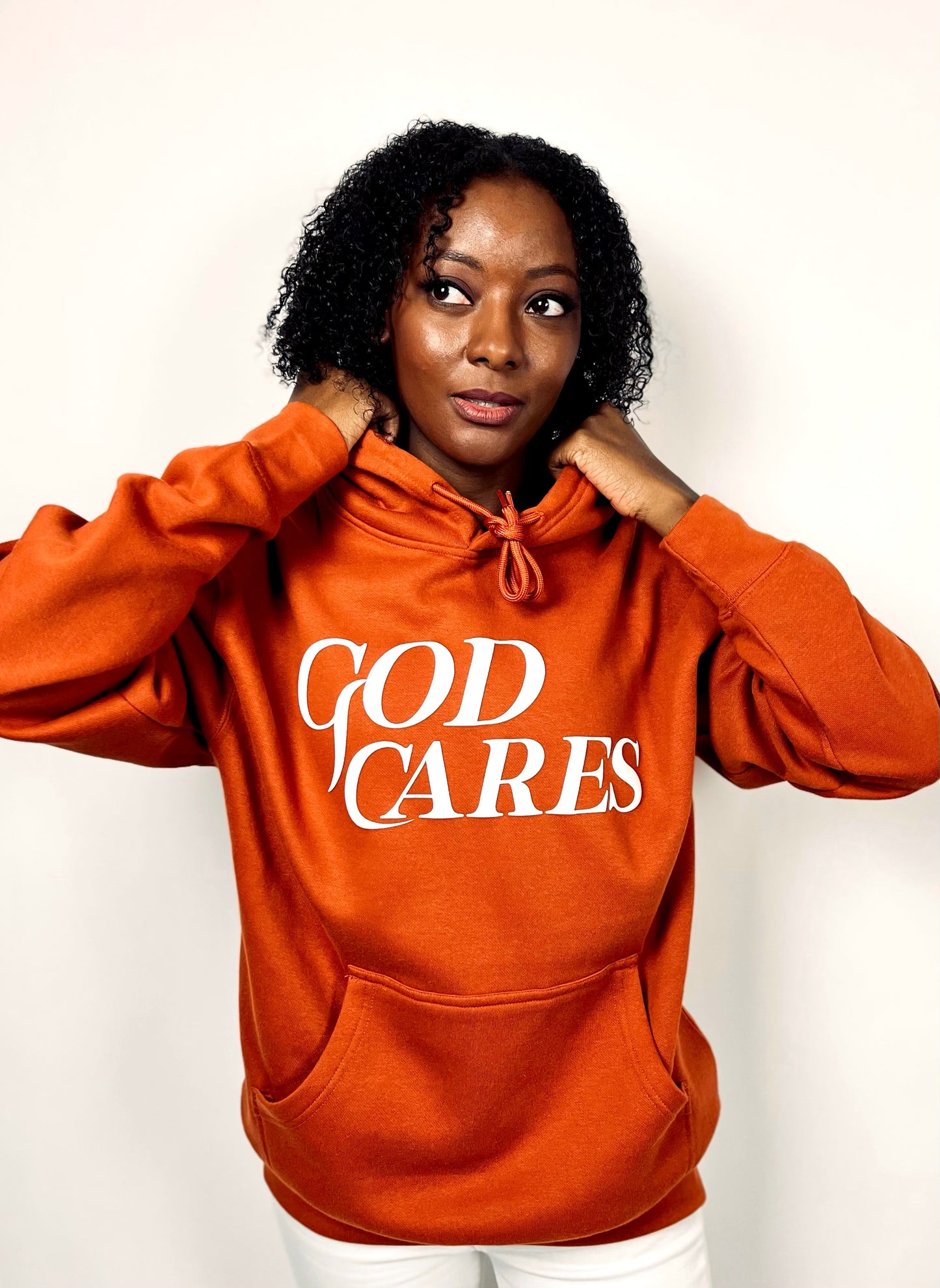 🔥 Limited stock left! 🔥GC "God Cares" Clay Hoodie