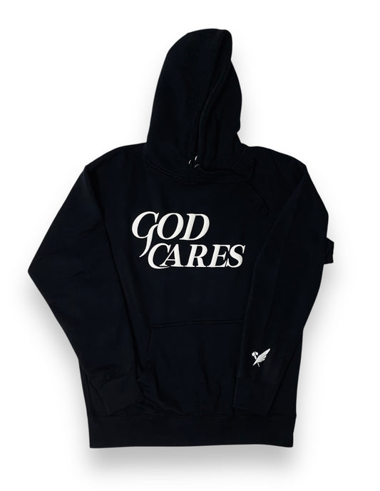 🔥 Limited stock left! 🔥GC "God Cares" Black and White Hoodie