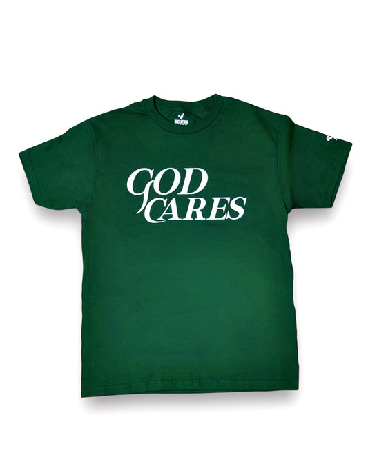GC "God Cares" Forrest Green Shirt